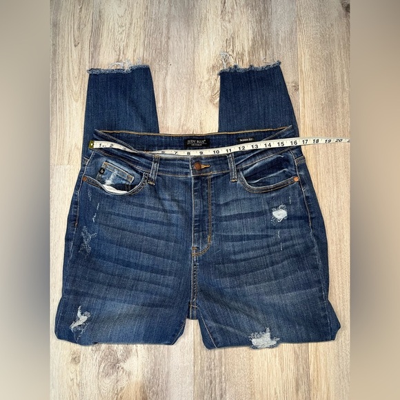 Judy Blue Skinny Fit‎ Jeans Women's  High Rise Distressed Ankle Denim 15/32 - Picture 7 of 12